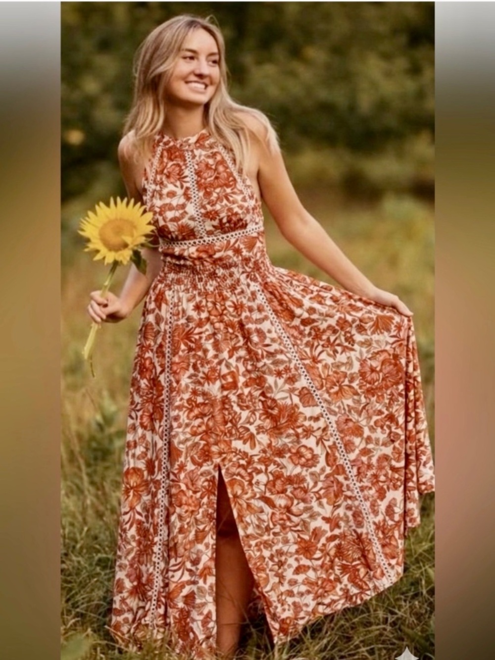 Anthropologie  Abel the label Maxi Sundress Floral Sundress  women’s size M